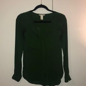 Green Chiffon Blouse
